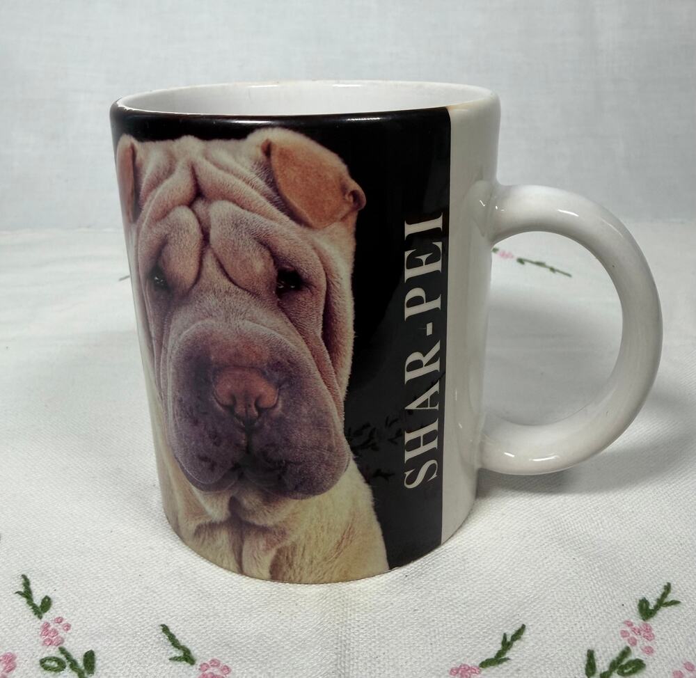 Vintage 1992 Shar-Pei Dog 12 oz Coffee Mug XPRS Photo Seven Lynche Design